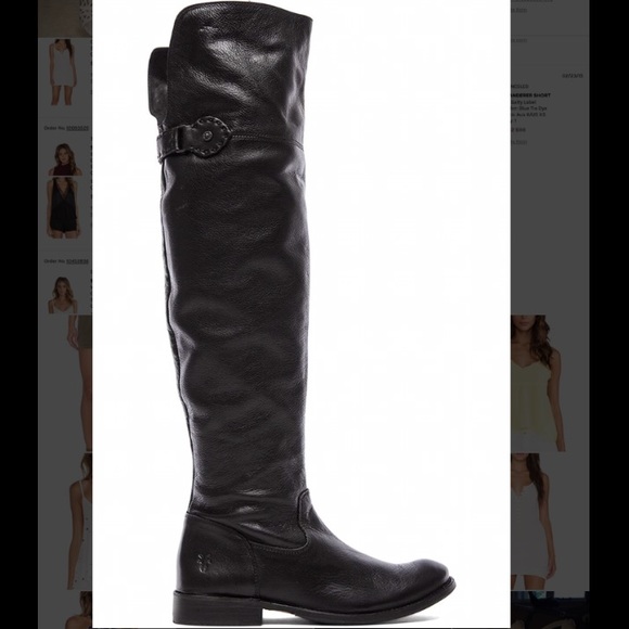 Frye black Shirley over the knee boots
