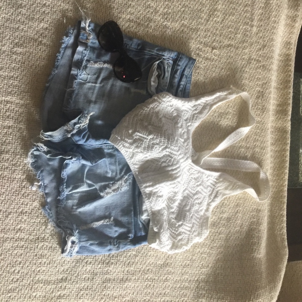 Forever 21 denim cut off shorts