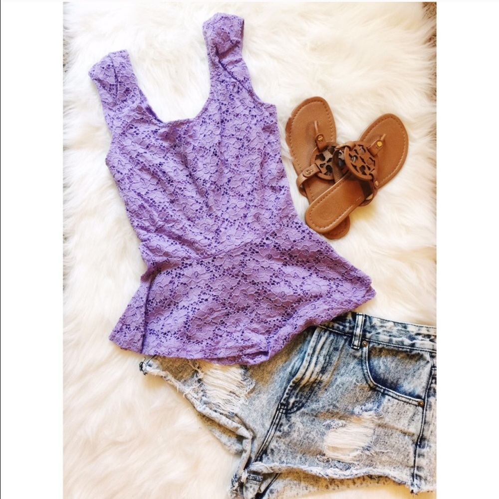 Boutique Open Back Peplum Top