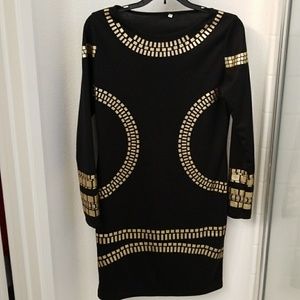 Black and gold Dress