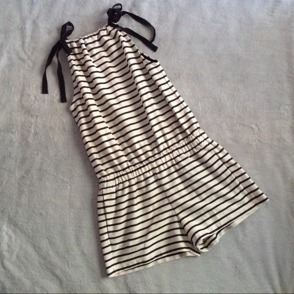 Madewell Pants - NWT Madewell Tie-Shoulder Romper Stripe