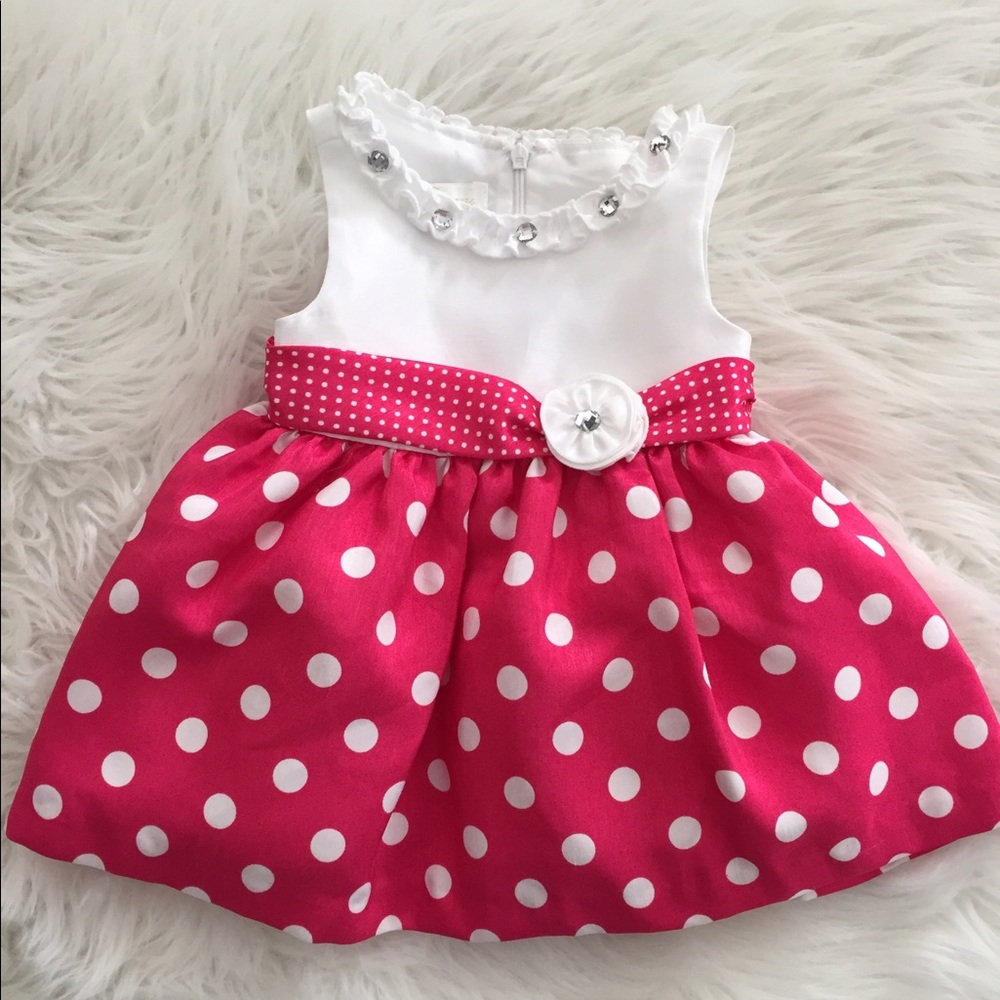 SOLD* Pink Polka Dot Infant Dress *HP*