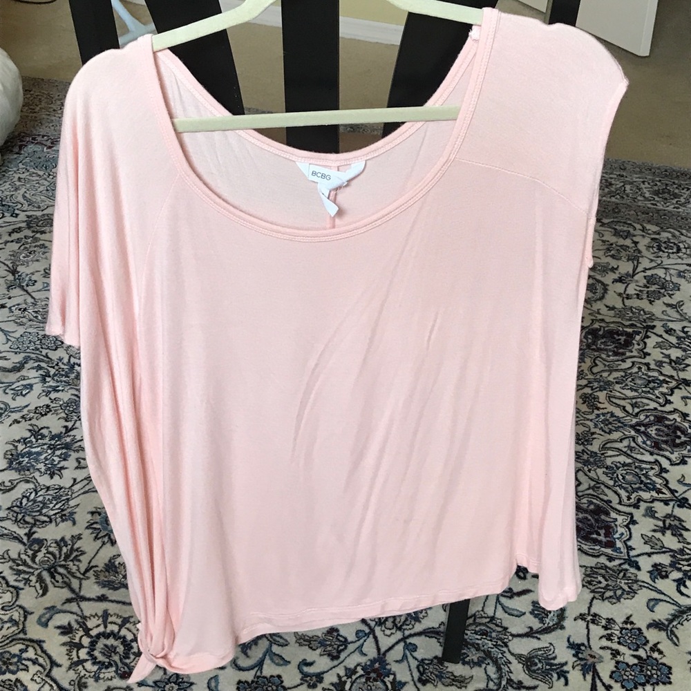 Pink BCBGeneration Small flowy top side tie