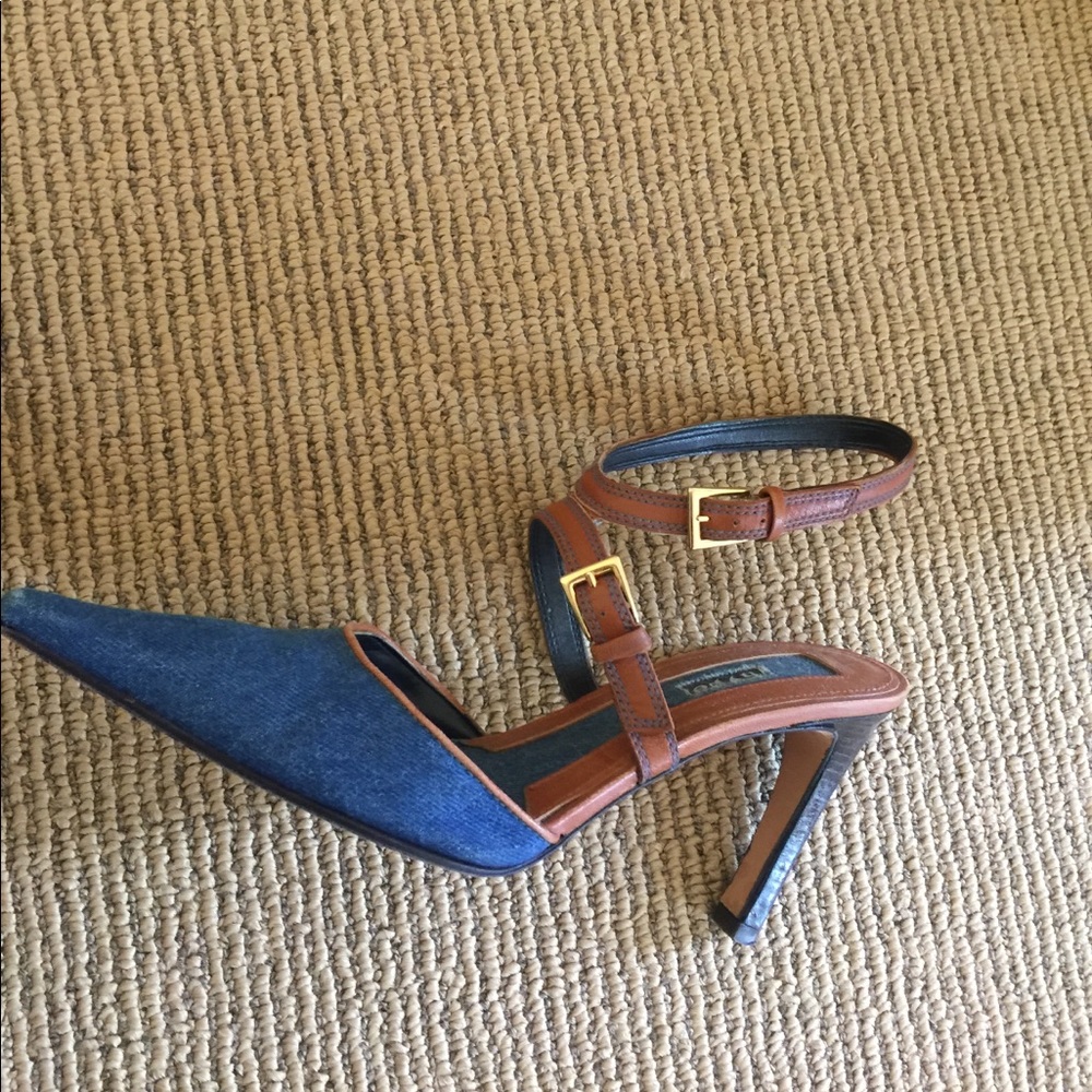 Beautiful jeans and leather shoes