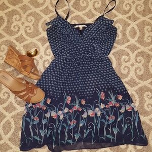 LAUREN CONRAD Dress Navy Blue Floral