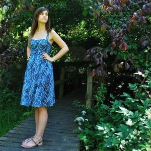 Anthropologie Acropora Coral Design Dress Sz 8