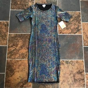 LuLaroe Metallic 'Julia' Dress - XXS