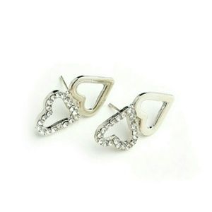 Double heart earrings