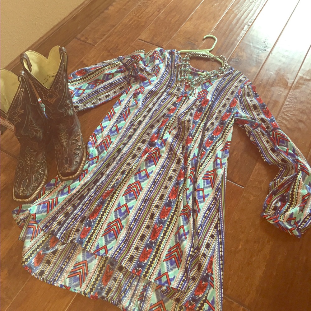 🌸 Rock & Roll Cowgirl Aztec Dress 🌸