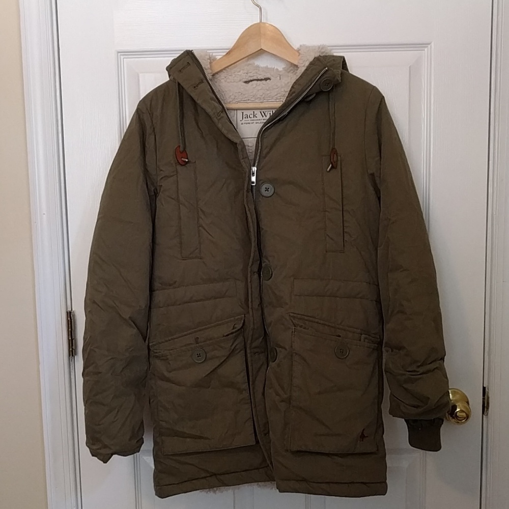 Jack Wills Women's Sherpa lined Parka Winter Coat