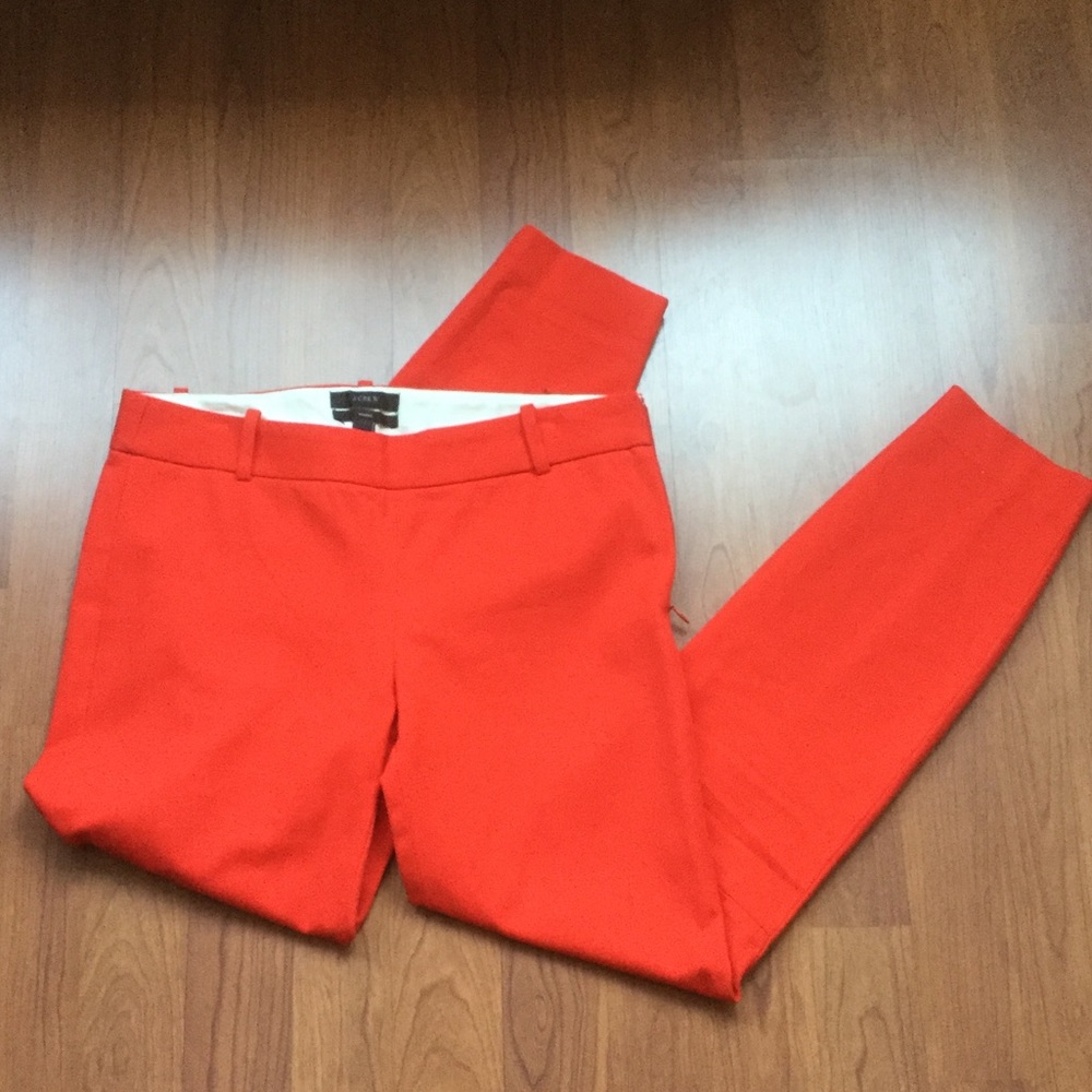 J.Crew Minnie Pant in Vibrant Flame Sz 00