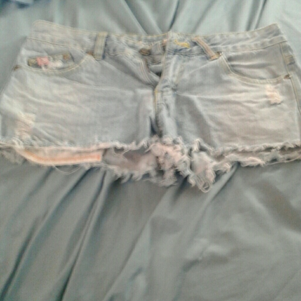 Distress Mudd jean shorts
