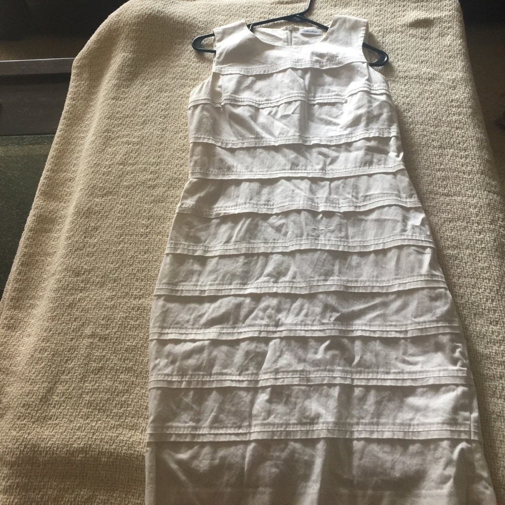 Calvin Klein white Hampton's cocktail dress