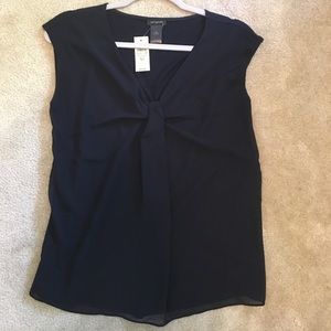 NWT Ann Taylor Navy Dress Shirt