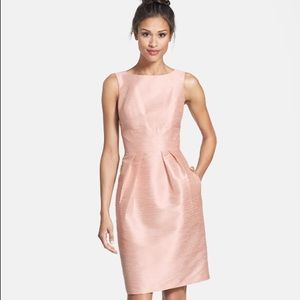 Alfred Sung Boatneck Sheath Bridesmaid Dress