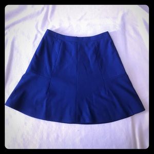 J. Crew Cobalt Bell Skirt