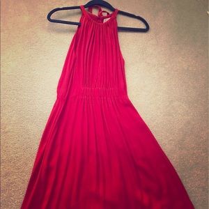 Kate Spade red silk crepe dress with tie back.