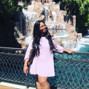 Lavender plus size dress