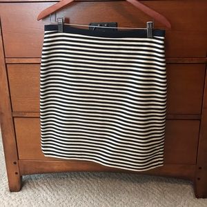LOFT Striped Pencil Skirt