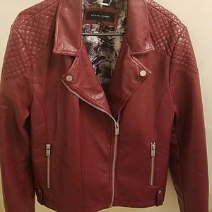 Wine Rivet Asymmetrical MotoCycle, Jacket