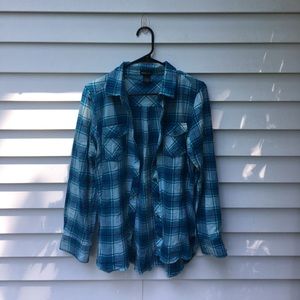 WET SEAL blue flannel