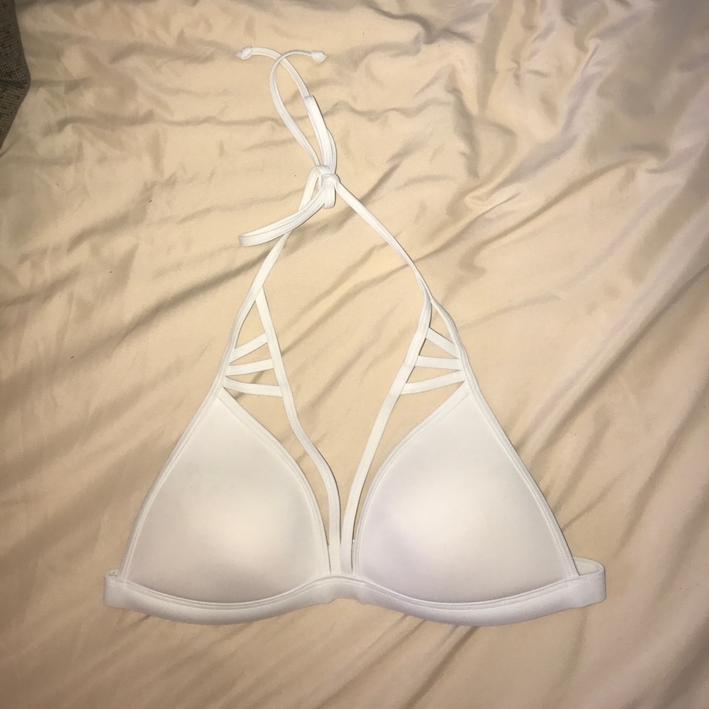 White Strappy Bikini Top