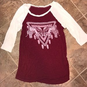 Elephant baseball tee