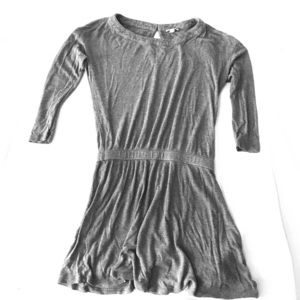 Joie Gray Cotton Drop Waist Dress