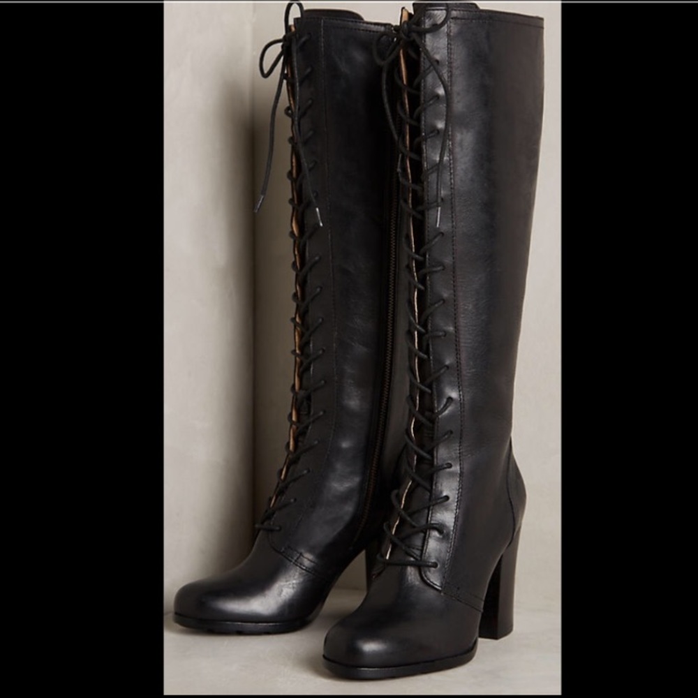 Frye tall over the knee lace up Parker Boots. Sz 8