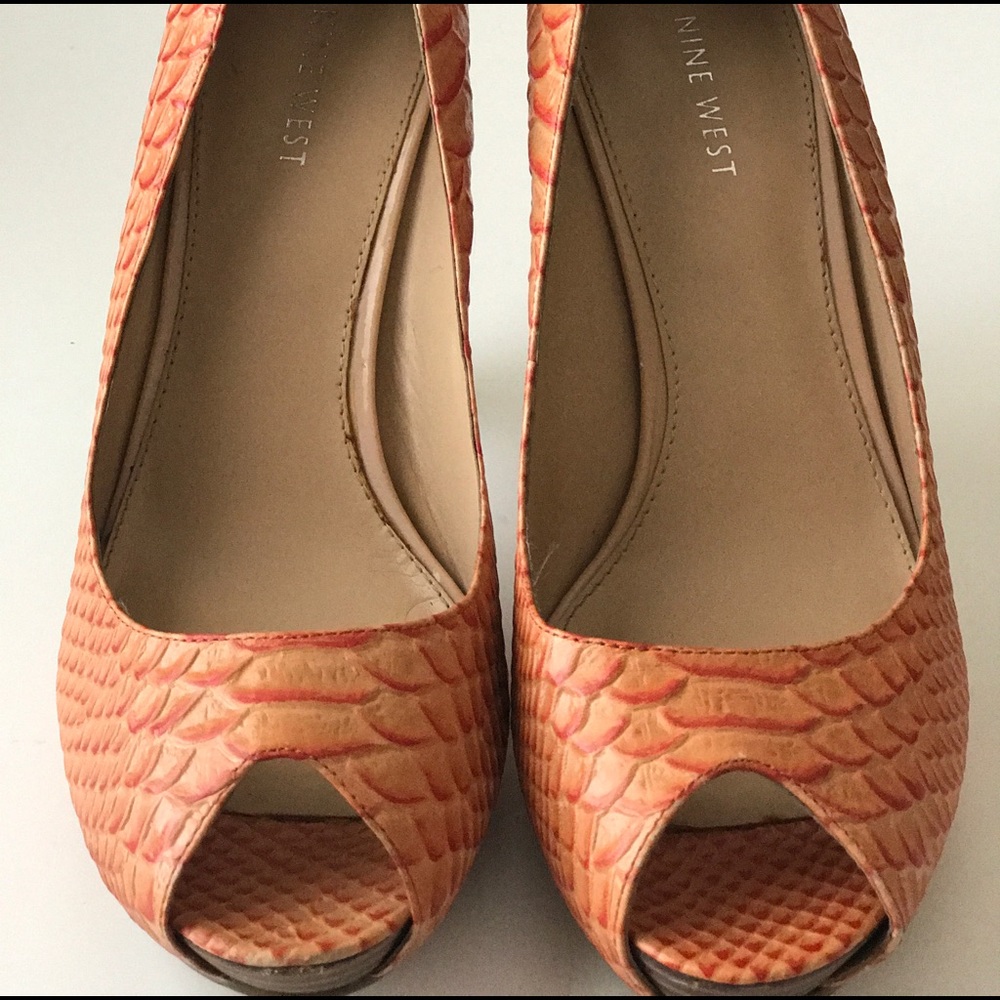 Faux Reptile print work shoes