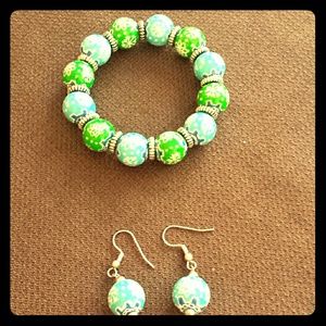 Angela Moore snowflake earring & bracelet set