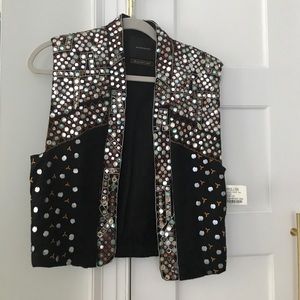 Maison scotch embellished vest