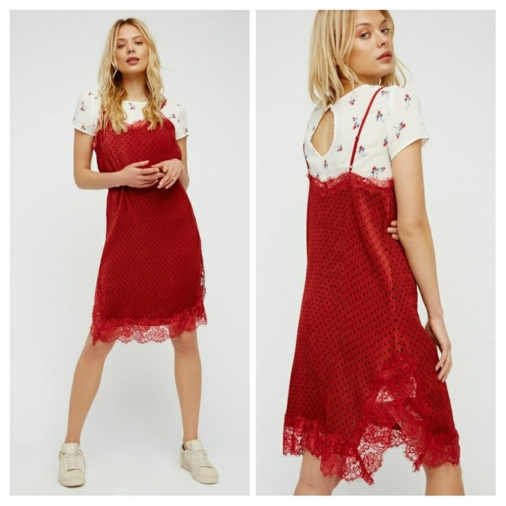 NWT FREE PEOPLE Margot 2fer Slip Dress