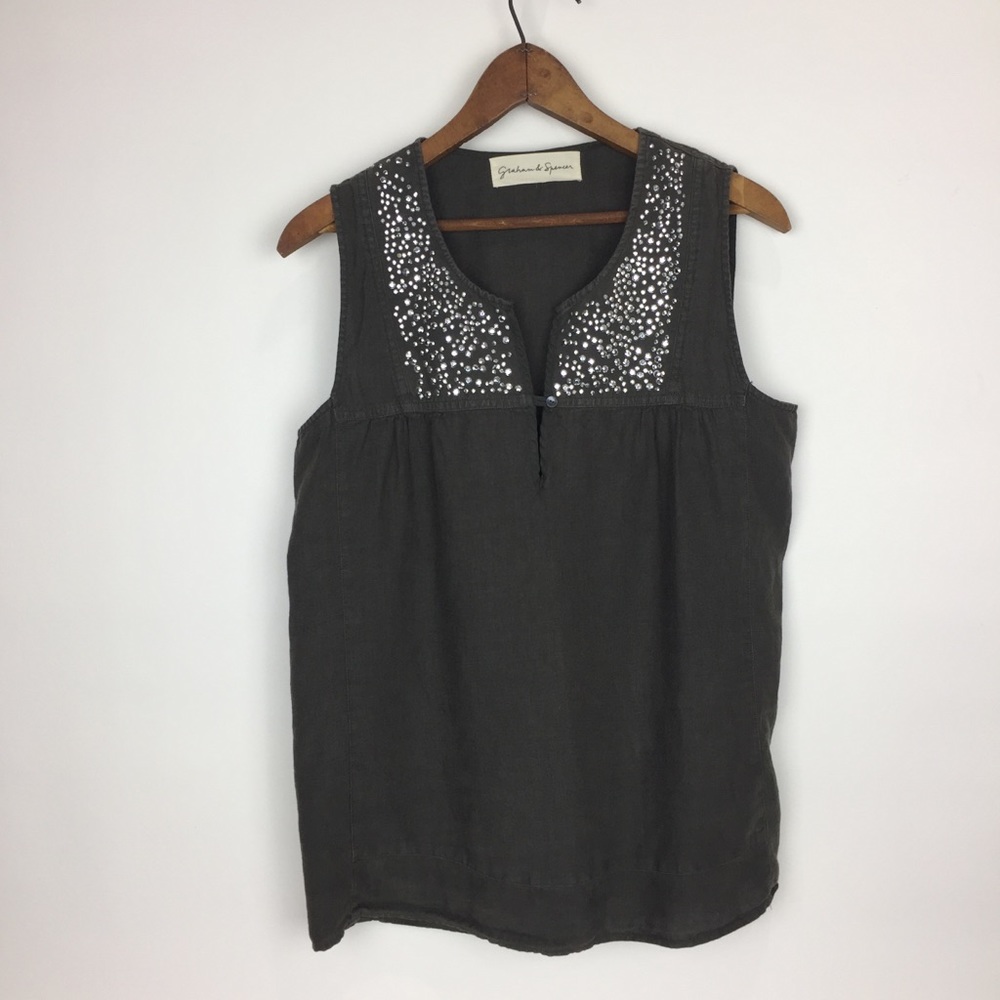 Graham & Spencer | Gray Linen Tank Top