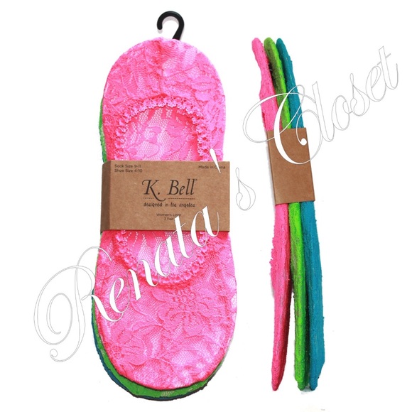 K. Bell Lace Liners, 3 Pairs - Picture 2 of 5