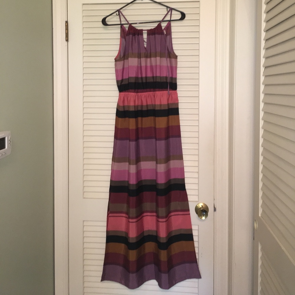 Loft multi colored stripe maxi