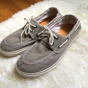 Sperry grey canvas Top-sider boat shoes 9 Halyard Sperry grey canvas Top-sider boat shoes 9 Halyard