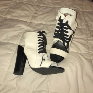 Black and white lace heels!