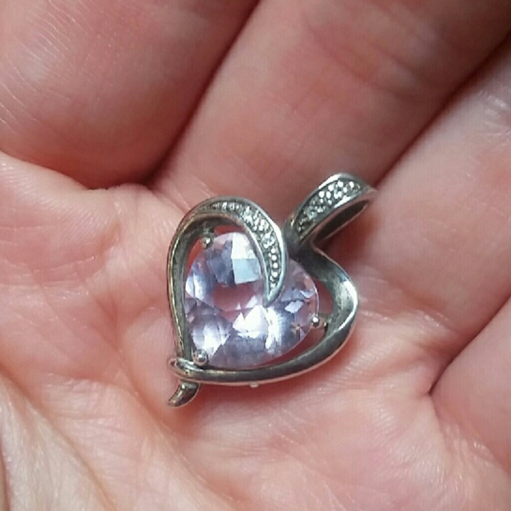 Rose de France Amethyst 925 sterling pendant