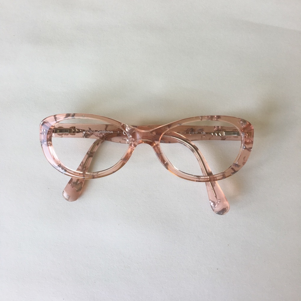 Dolce & Gabbana pink and silver eye glasses