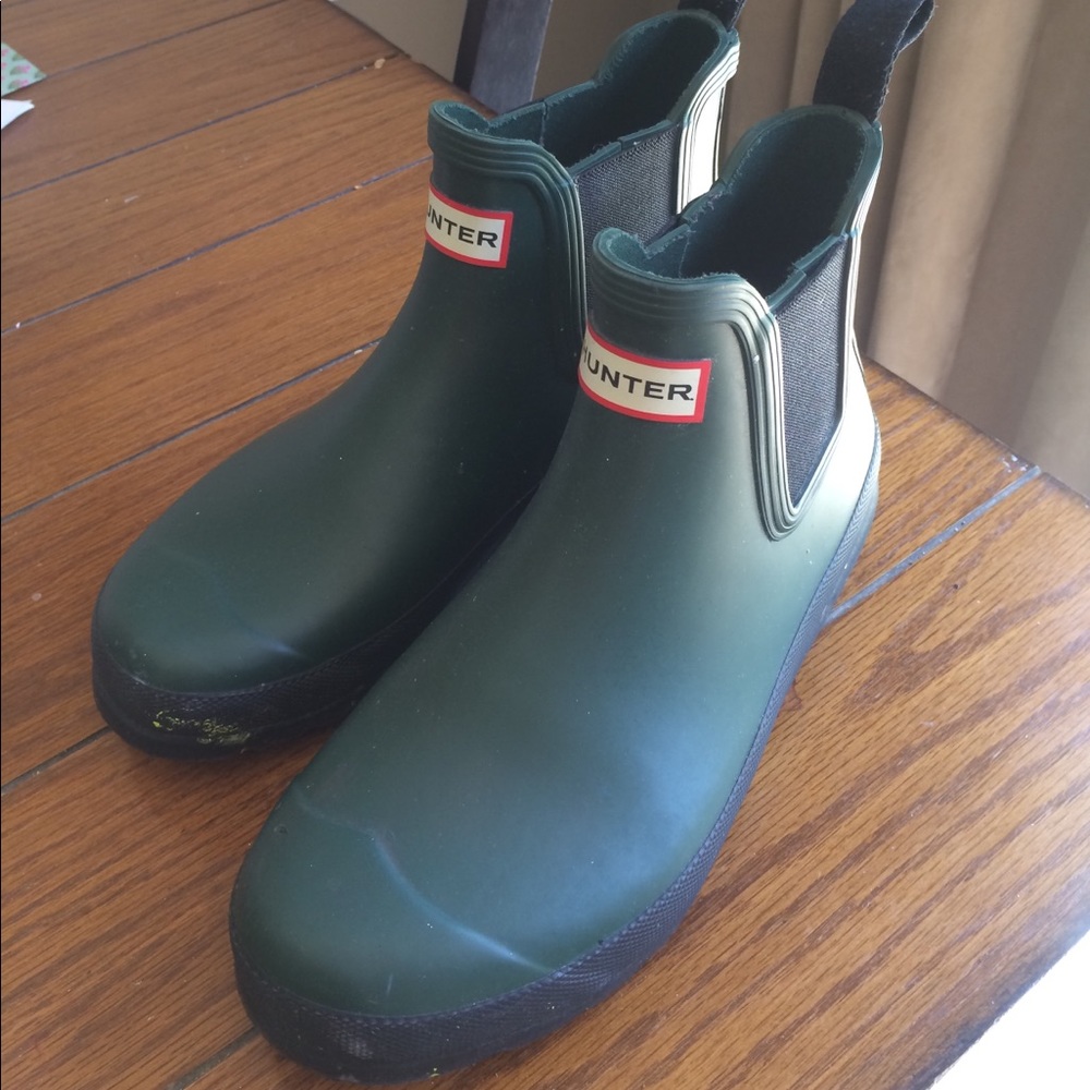 Green Hunter Chelsea boots