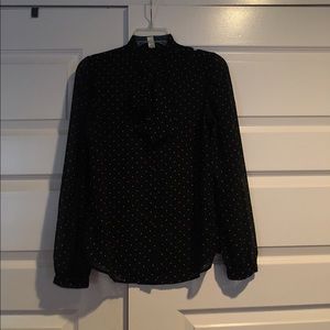 American Apparel Chiffon Tie-Neck Blouse