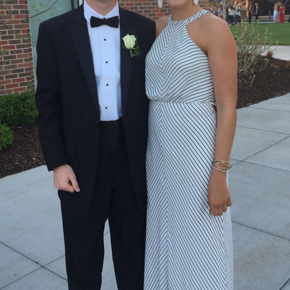 Black and white maxi dress