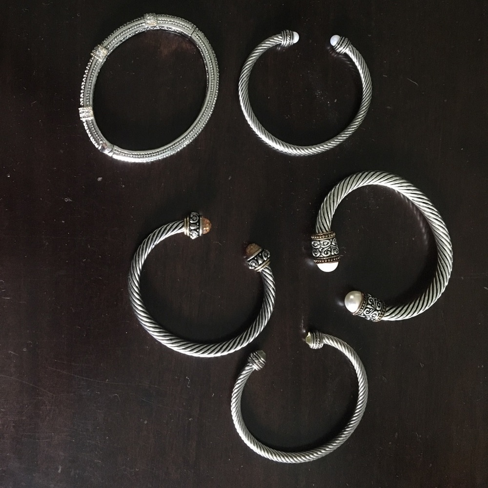 Assortment of Bracelets- 4 cuff and 1 magnetic