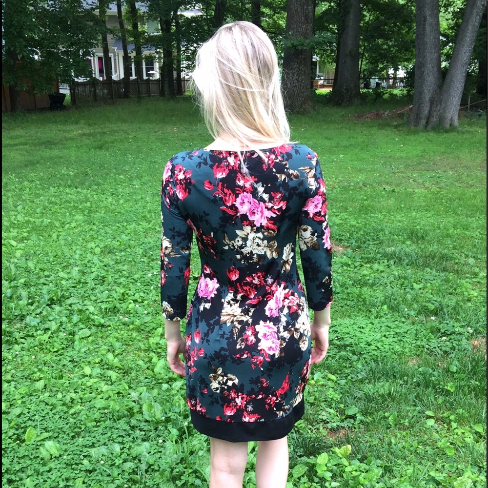 Green Floral Casual Dress