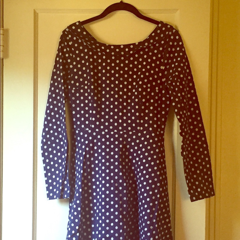 Lindy Bop Navy Polka-Dot Dress!