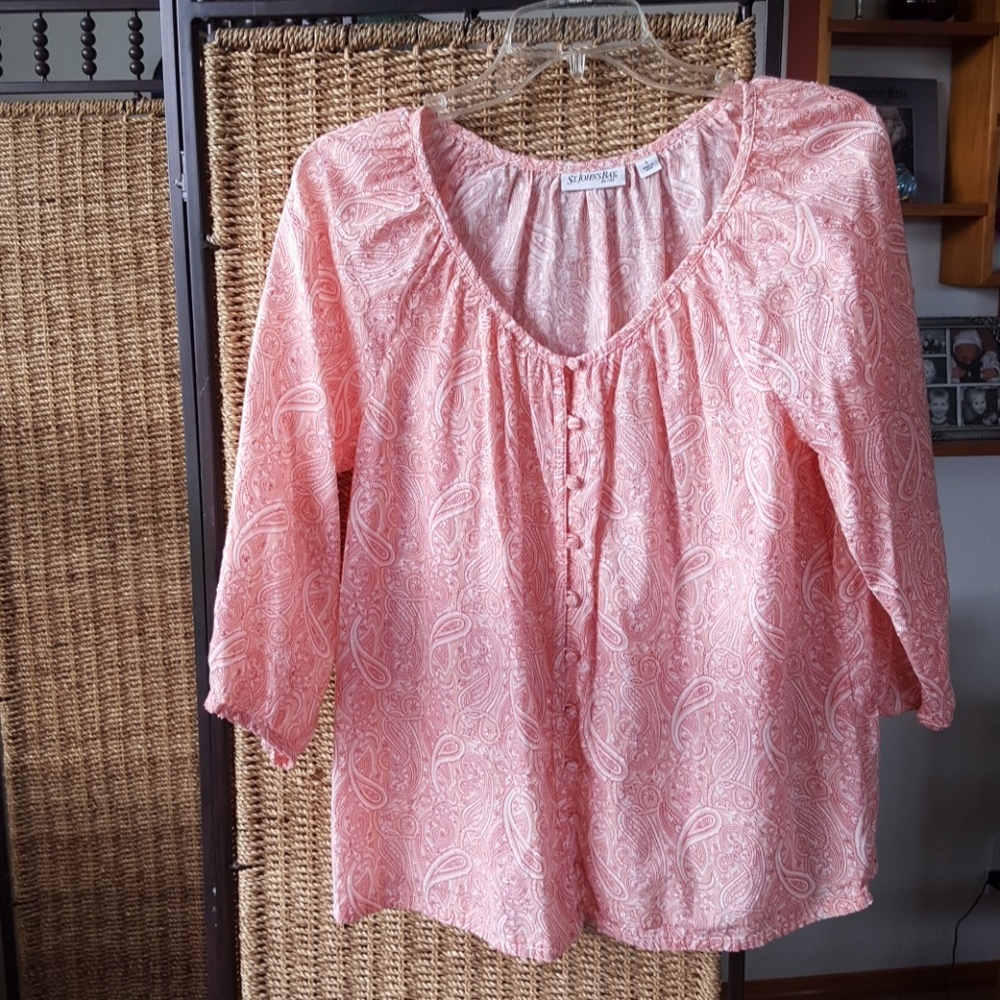 Peach ,paisley blouse