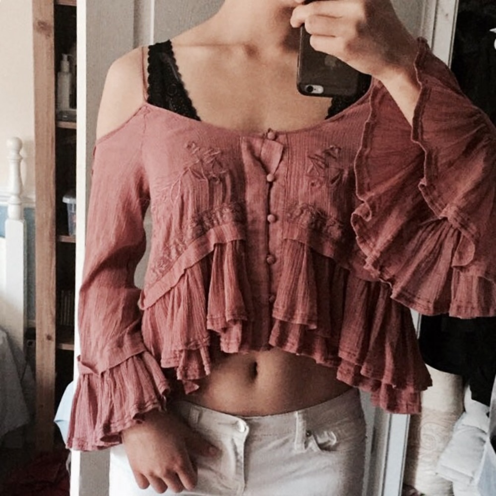 PINK OFF SHOULDER BLOUSE