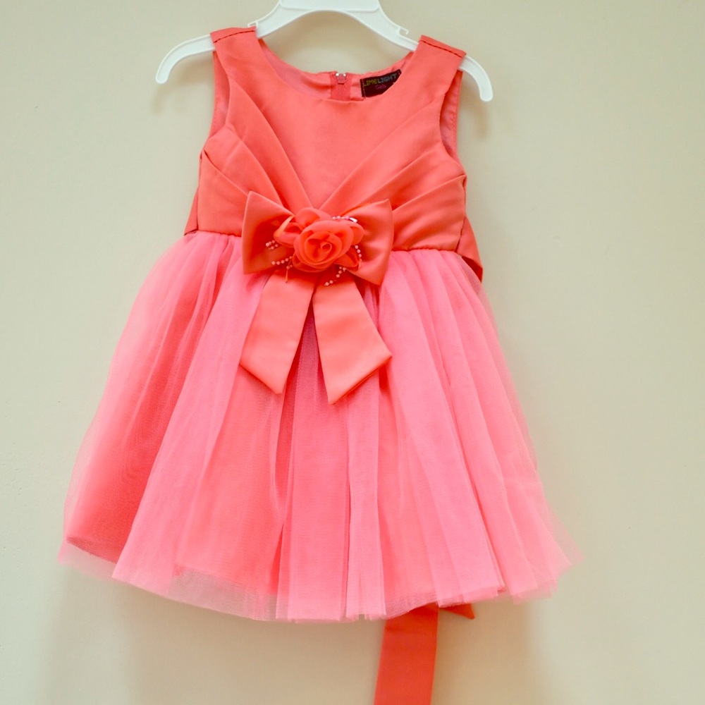 Beautiful & Unique Peach colored Flowers dress