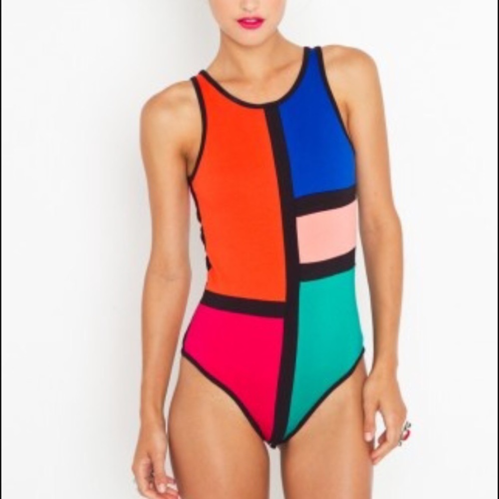 Motel Rocks Colorblock Bodysuit